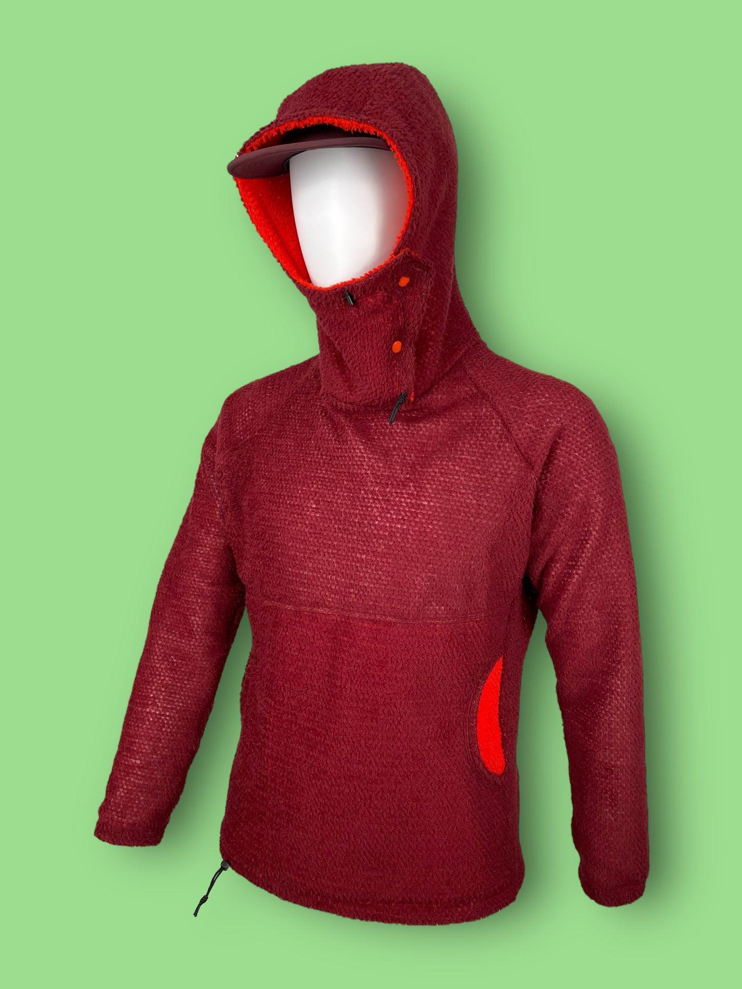 Rip-Back Hoodie™ DUAL-90 | Burgundy w/ Bright Orange