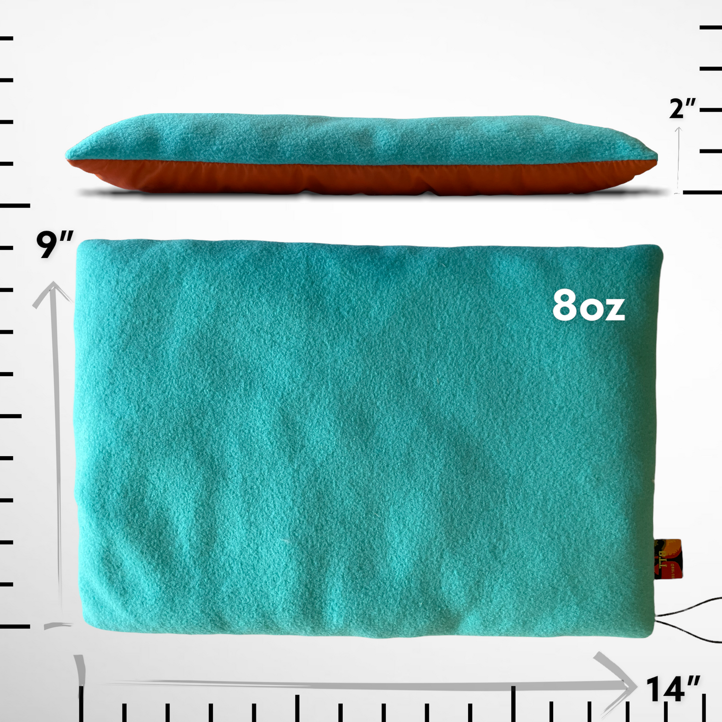 Alpha Fluff Pack Pillow-Orange/Teal