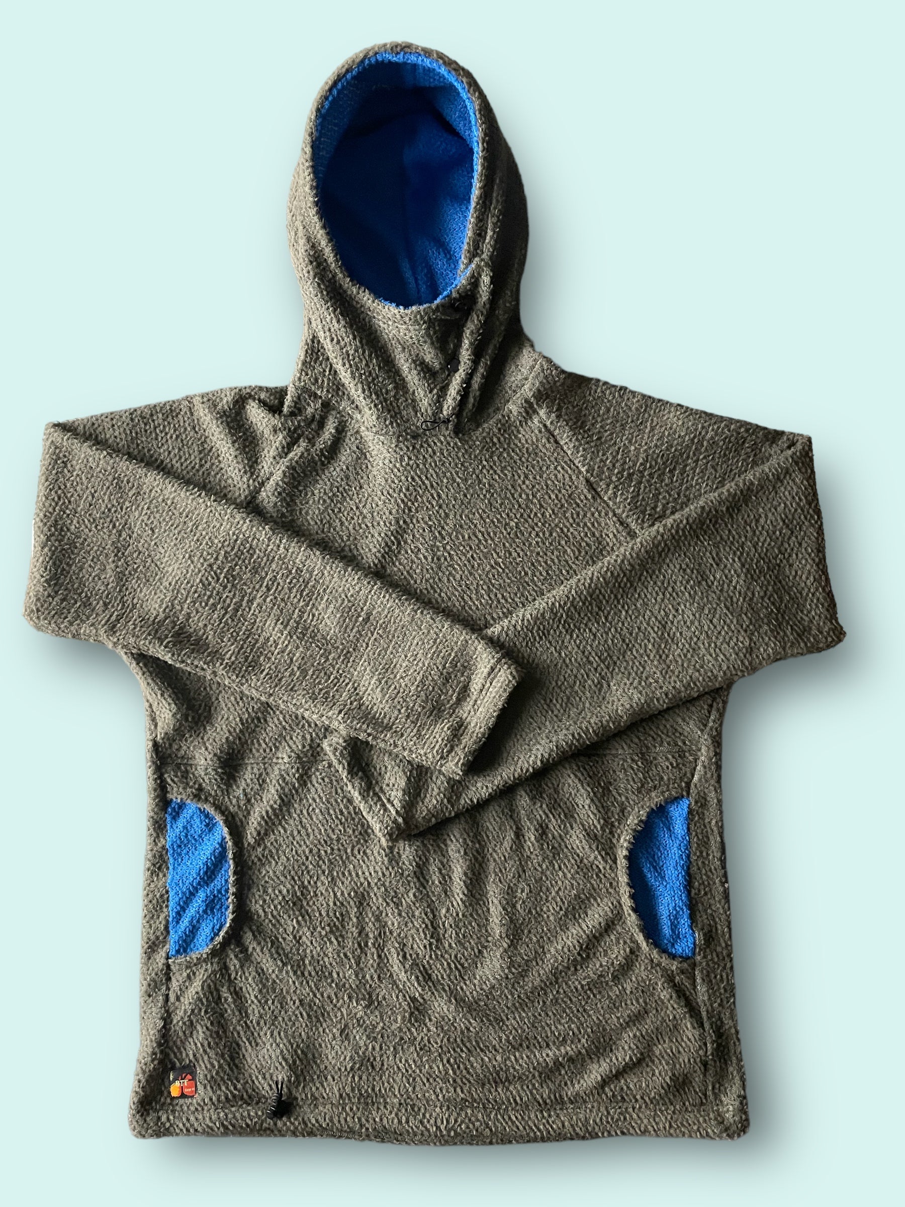 Alpha Direct Rip-Back Hoodie DUAL-90 - Dark Umber w/ Electric Blue