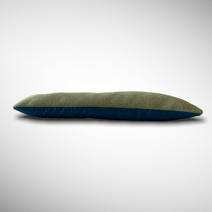 Alpha Fluff Pack Pillow-Blue/Moss Green