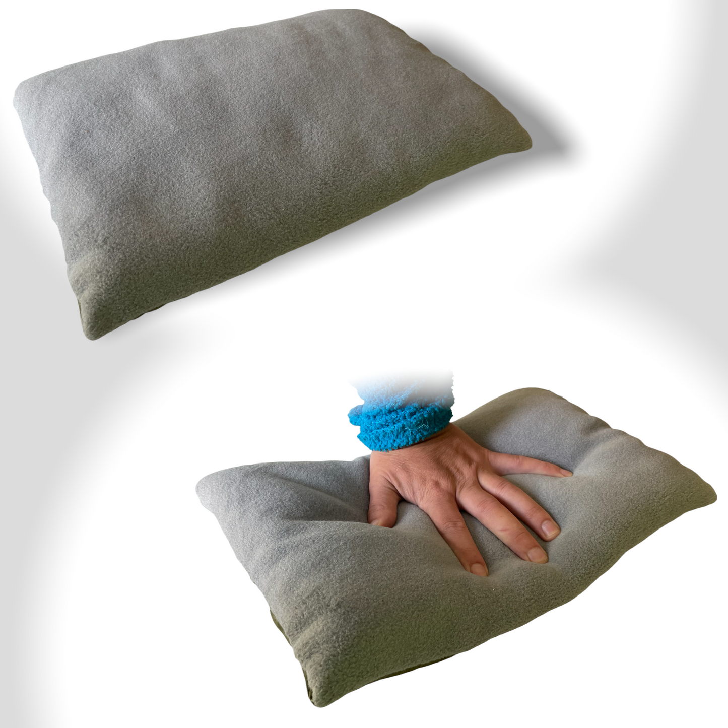 Alpha Fluff Pack Pillow-Green/Gray