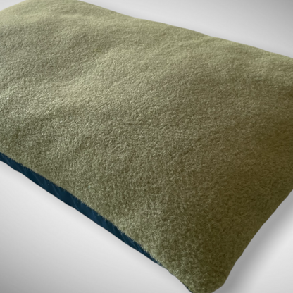 Alpha Fluff Pack Pillow-Blue/Moss Green